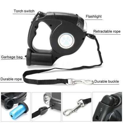 LED Retractable Dog Leash